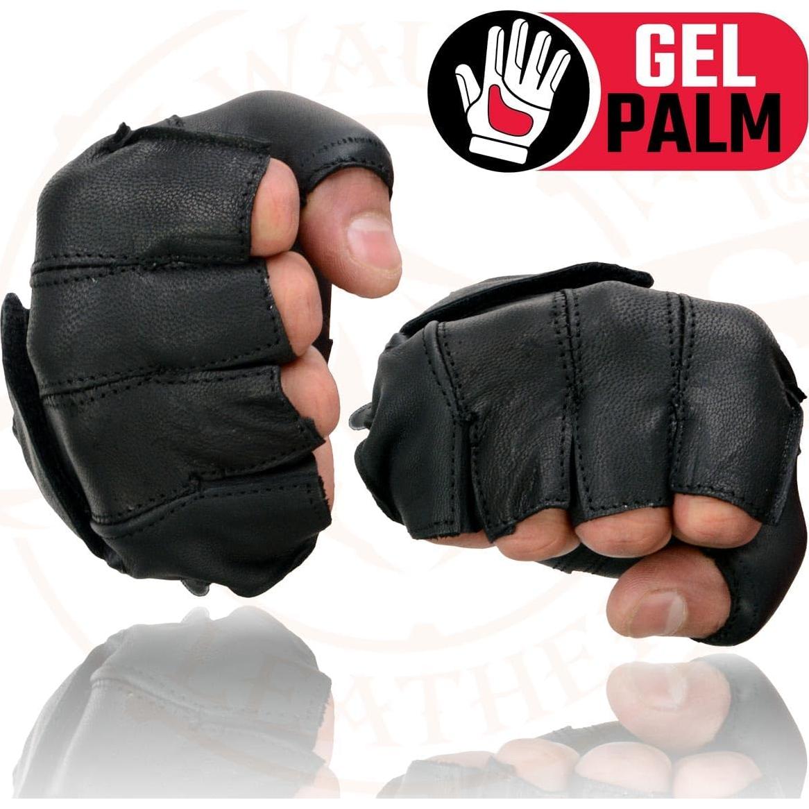 Guantes de motocicleta Milwaukee Leather SH442 de cuero negro