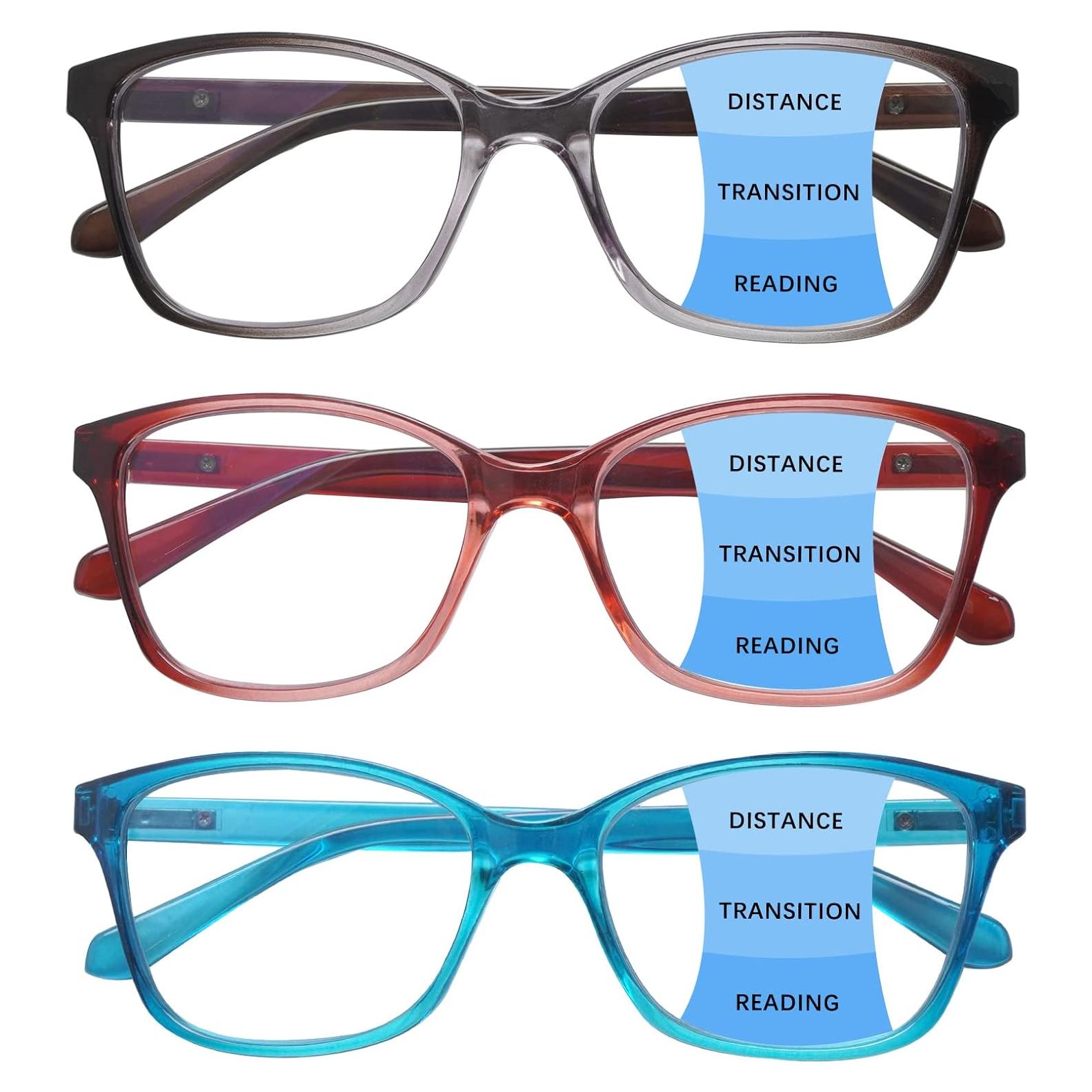 Paquete de 3 Gafas de Lectura Progresivas STASTEND con Filtro UV