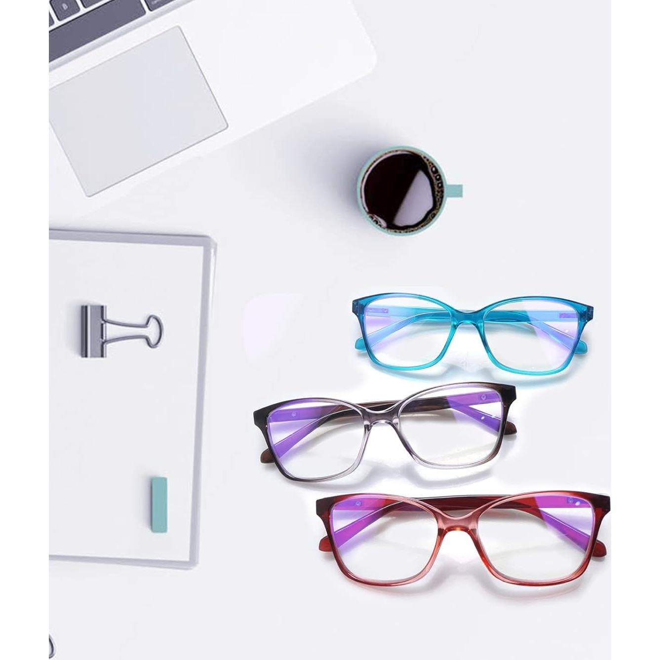 Paquete de 3 Gafas de Lectura Progresivas STASTEND con Filtro UV