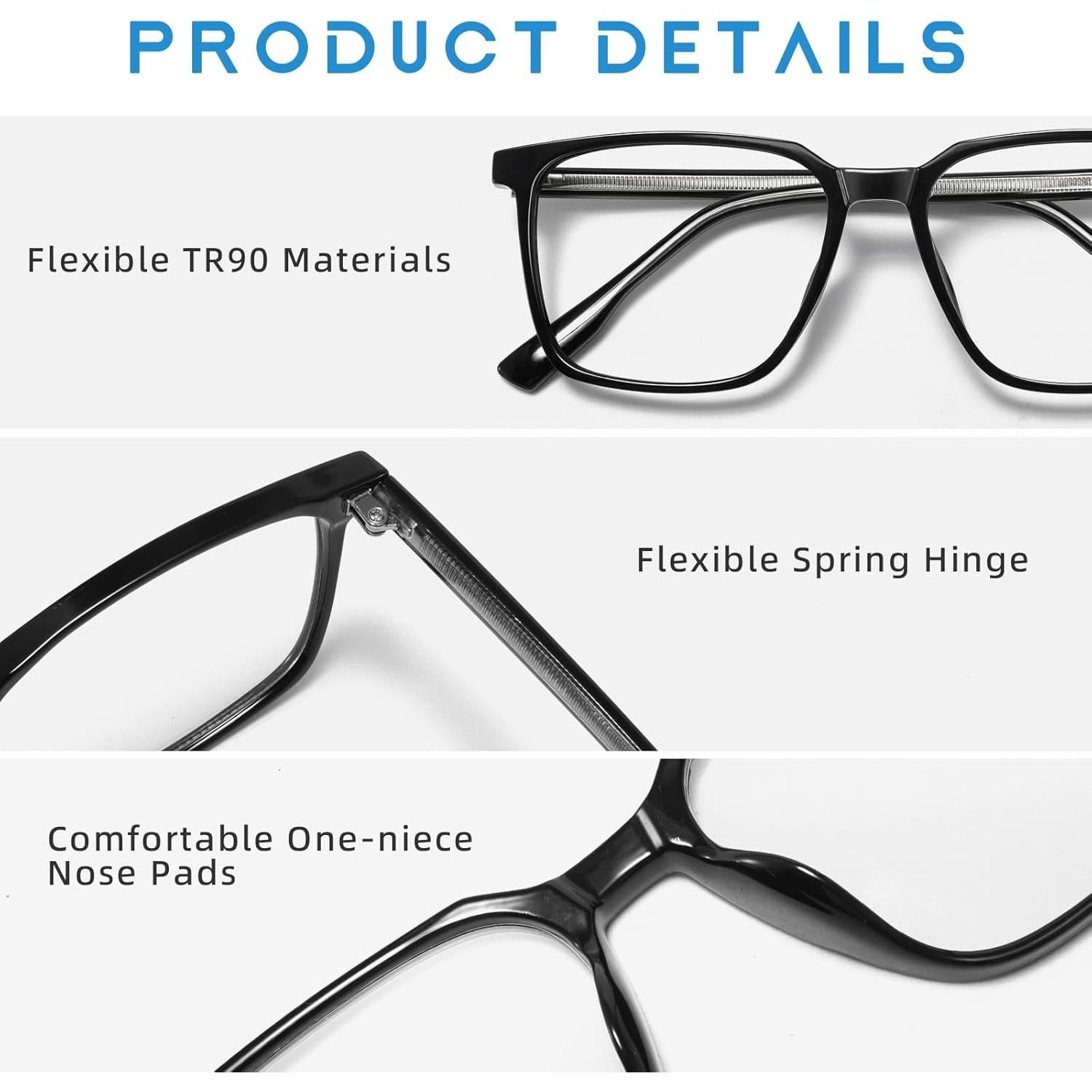 Gafas Anti Luz Azul TR90 54mm Unisex - Reducción Fatiga Visual