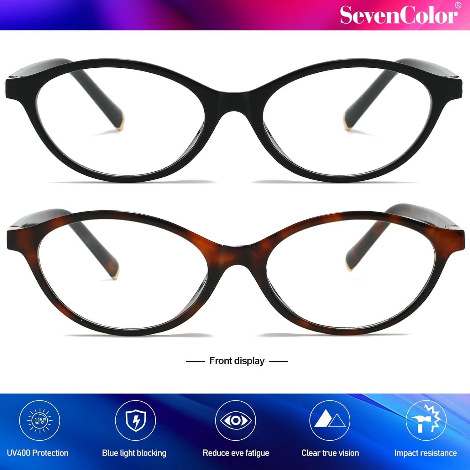 Gafas Ovaladas Retro SevenColor SC2501 con Bloqueo Luz Azul