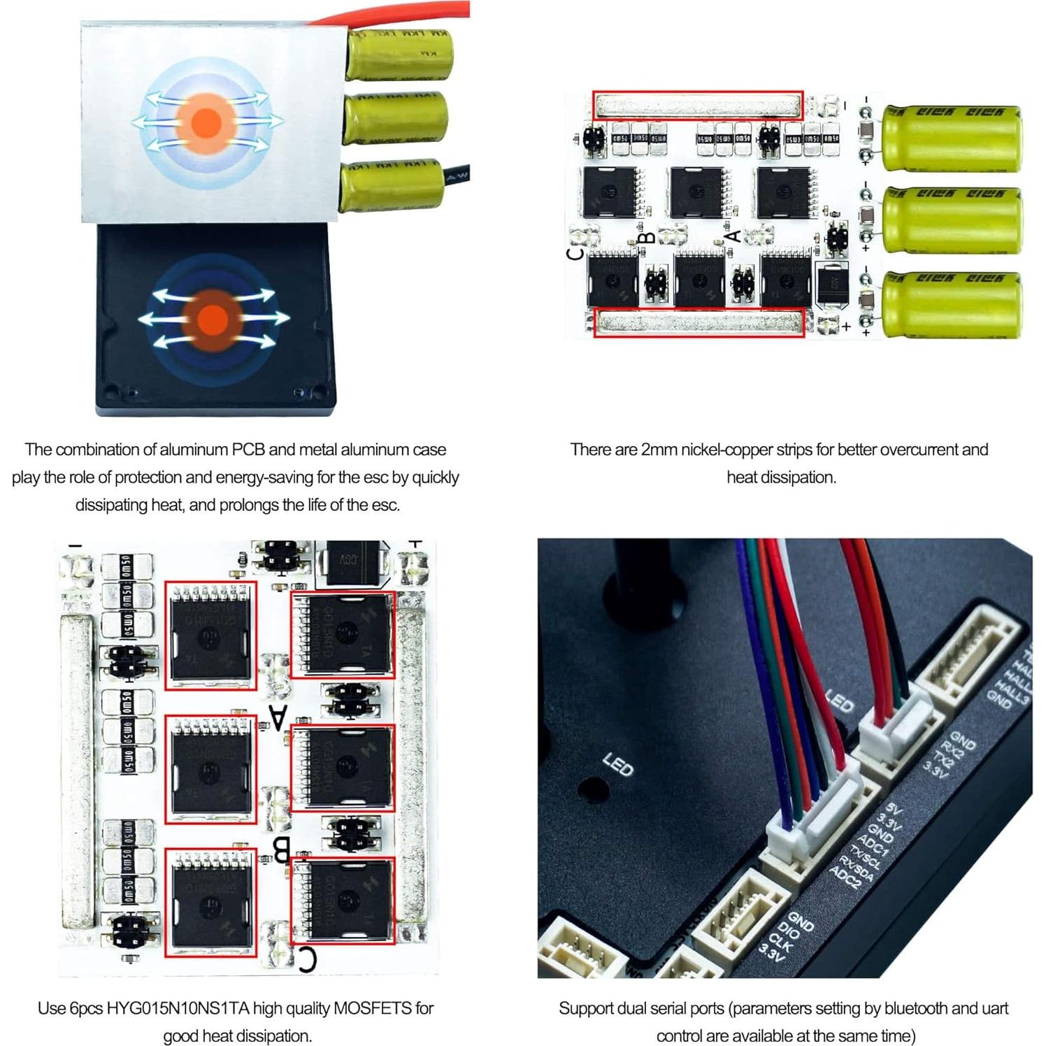 Controlador ESC Flipsky 75100 100A para Patineta Eléctrica