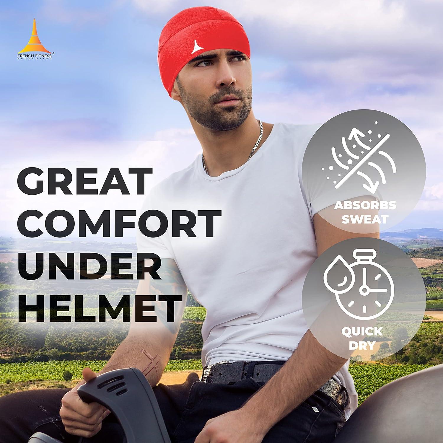 Gorro Interior para Casco Revolución del Fitness Rojo