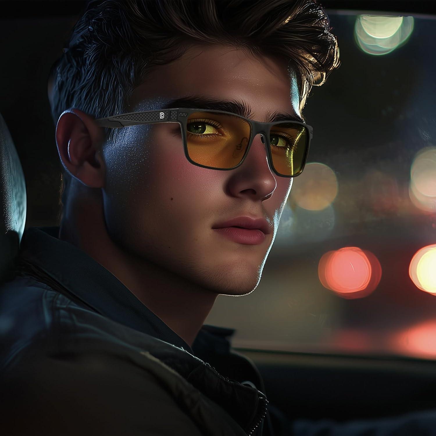Gafas de Conducción Nocturna DUCO para Hombres Lentes Polarizadas