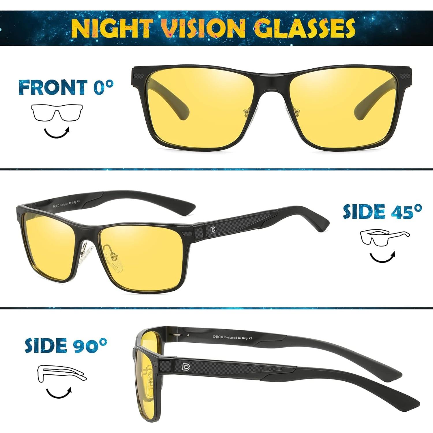 Gafas de Conducción Nocturna DUCO para Hombres Lentes Polarizadas