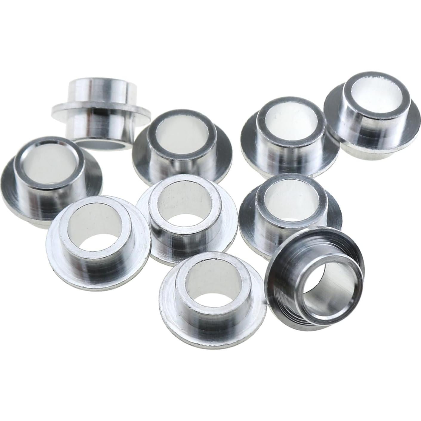 Espaciador de Rodamientos LUORNG 16PCS 8mm Aluminio Plateado