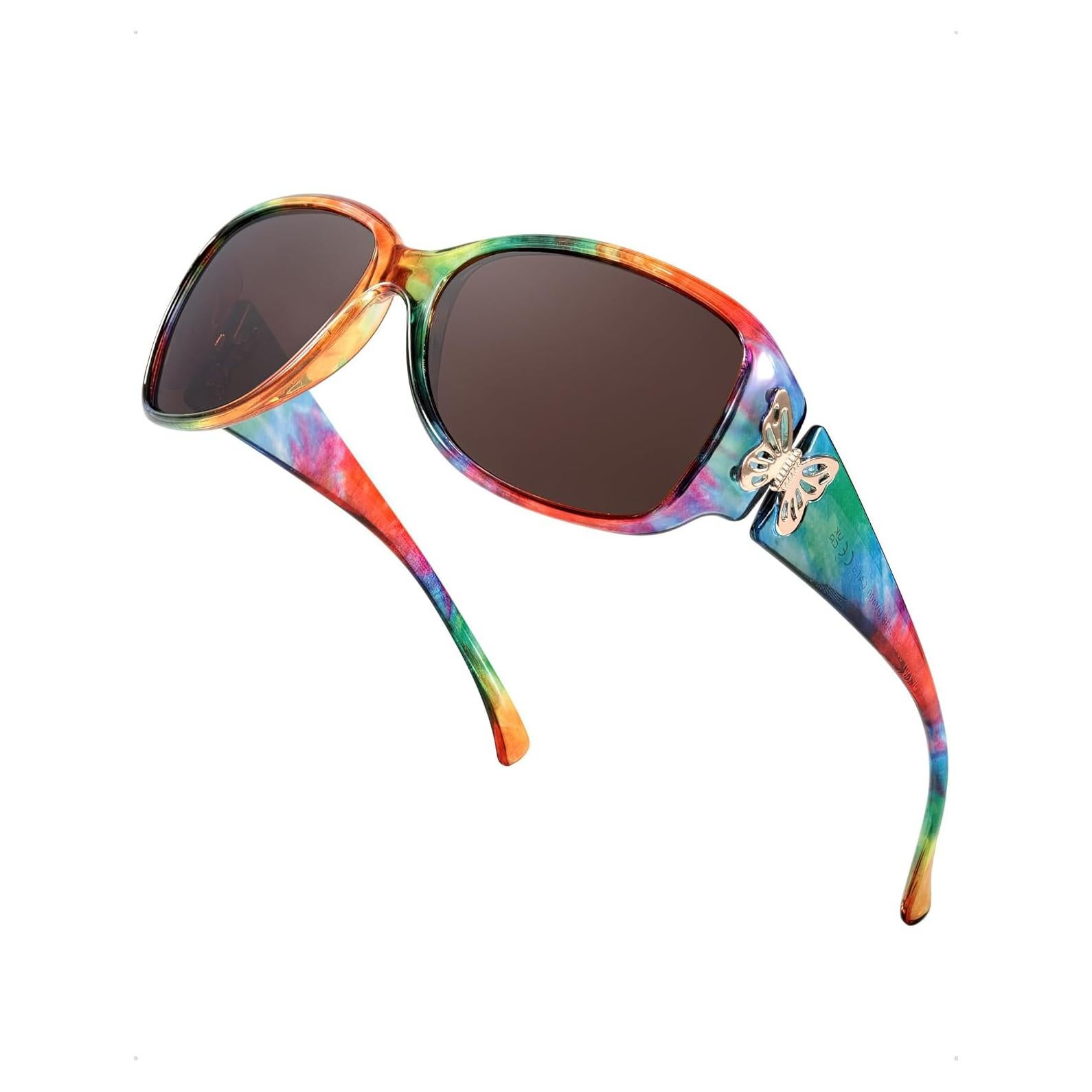 Gafas de sol polarizadas SIPHEW para mujeres UV400 retro chic