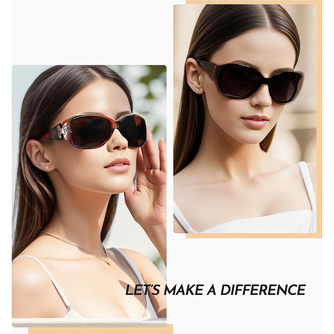 Gafas de sol polarizadas SIPHEW para mujeres UV400 retro chic