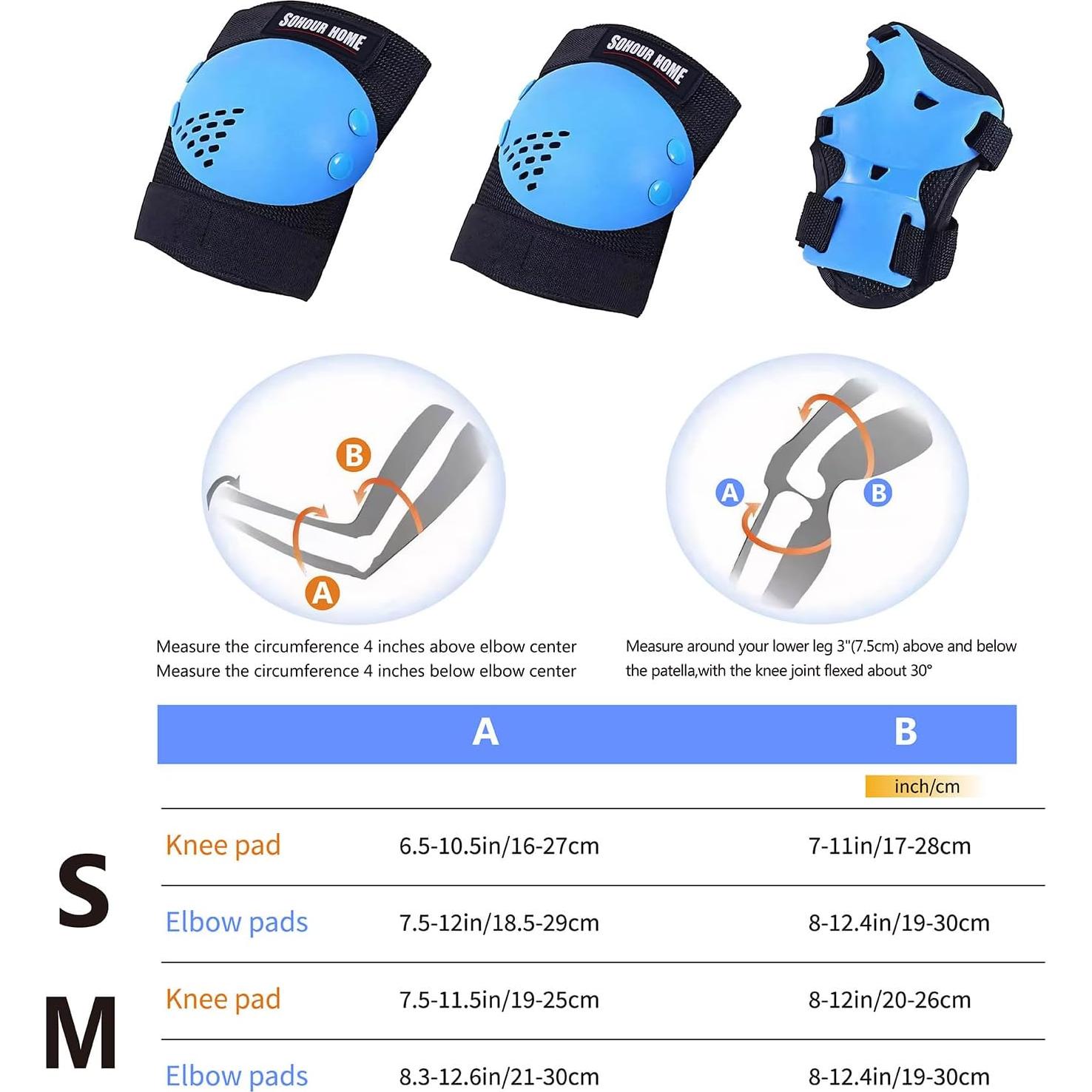 Set de Rodilleras y Muñequera SOHOUR HOME para Niños