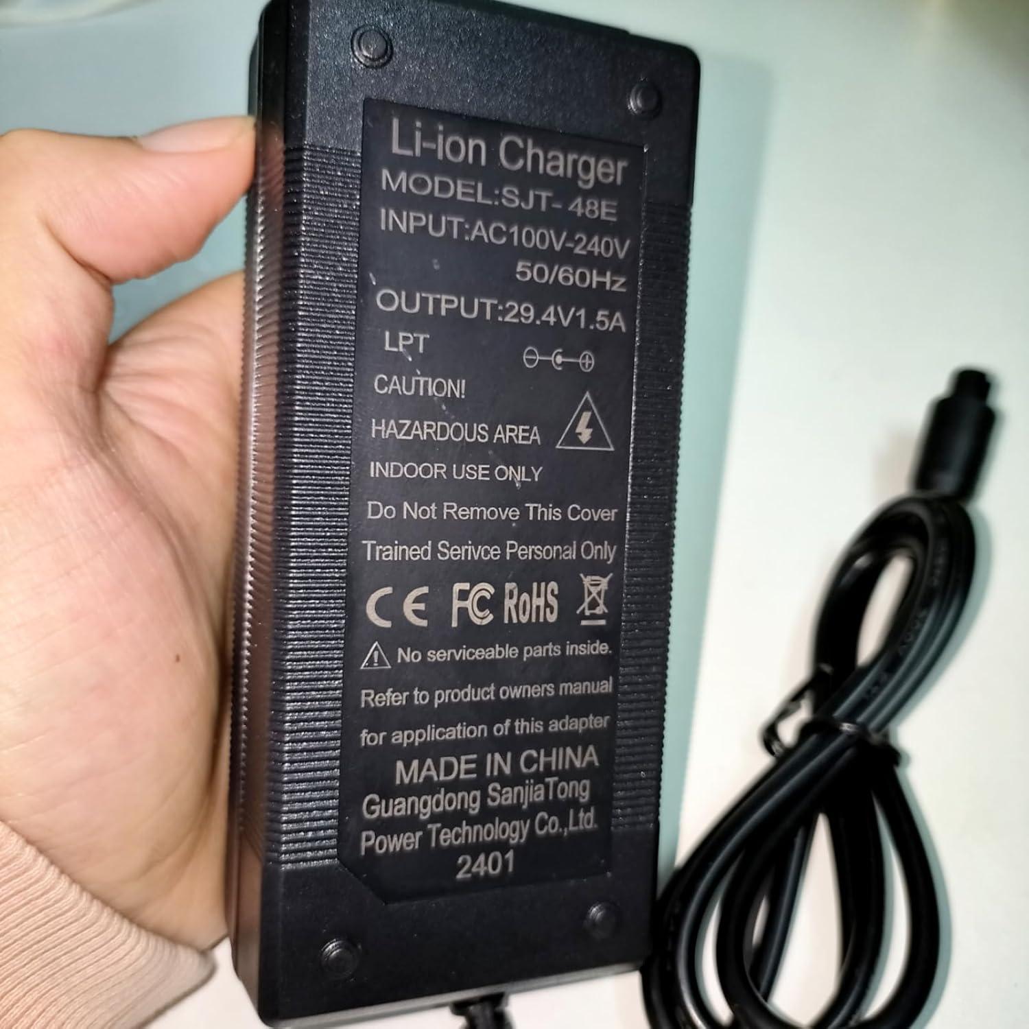 Cargador 29.4V 1.5A HERISKEER para Batería 24V/25.2V/25.9V