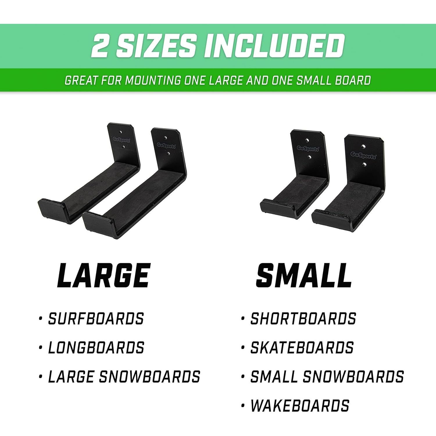 Soportes de Pared GoSports para Snowboard y Skateboard - 2 Piezas
