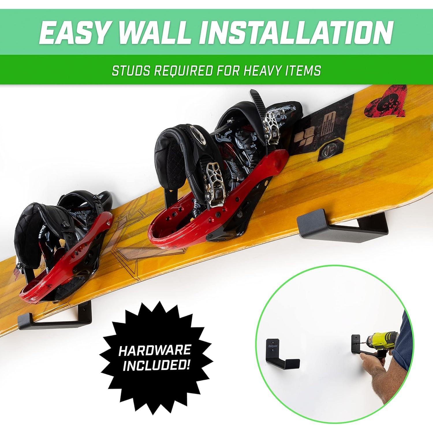 Soportes de Pared GoSports para Snowboard y Skateboard - 2 Piezas