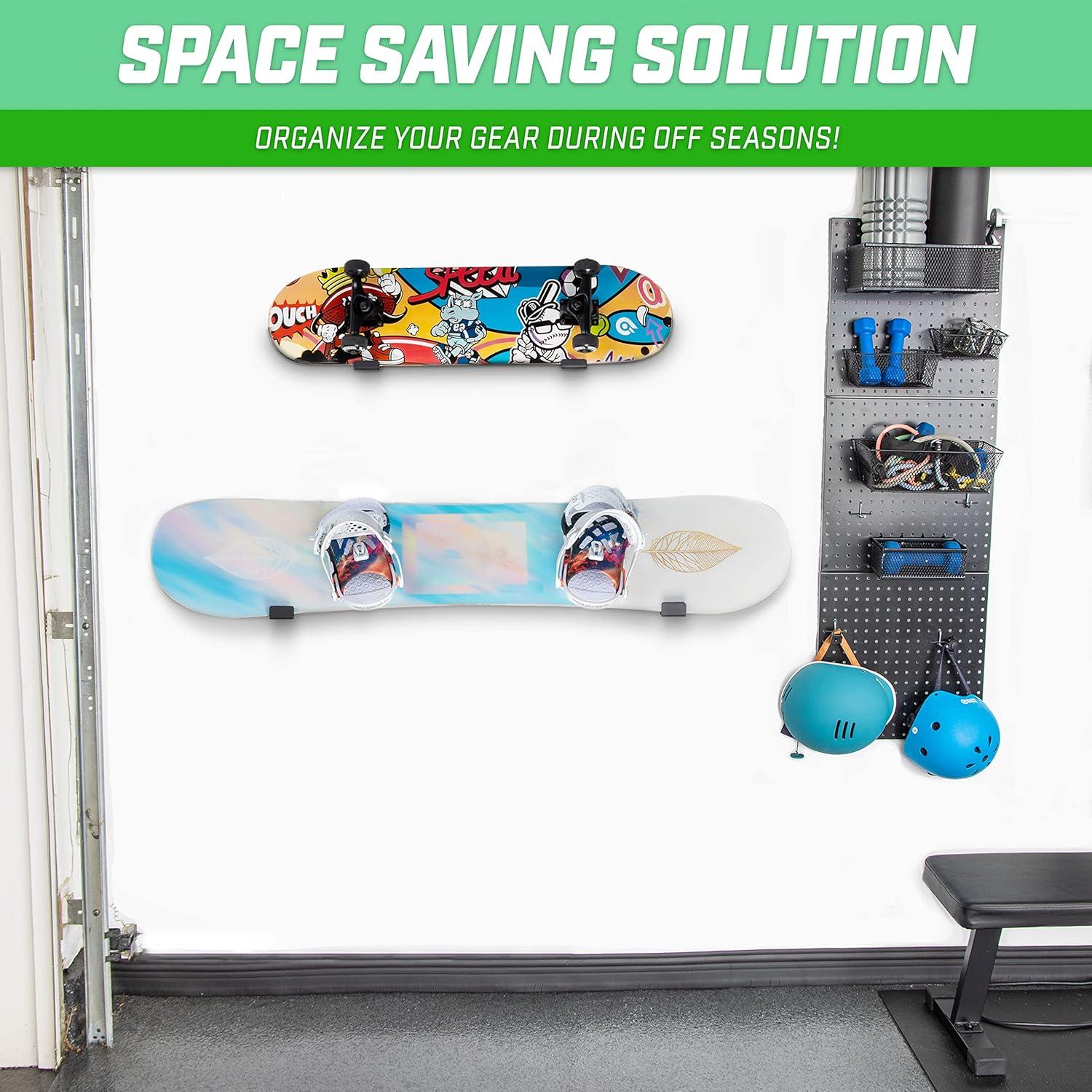 Soportes de Pared GoSports para Snowboard y Skateboard - 2 Piezas