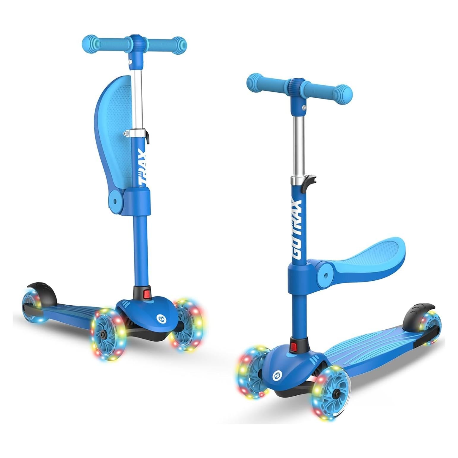 Scooter de empuje Gotrax KS3 para niños, 3 ruedas con luces LED