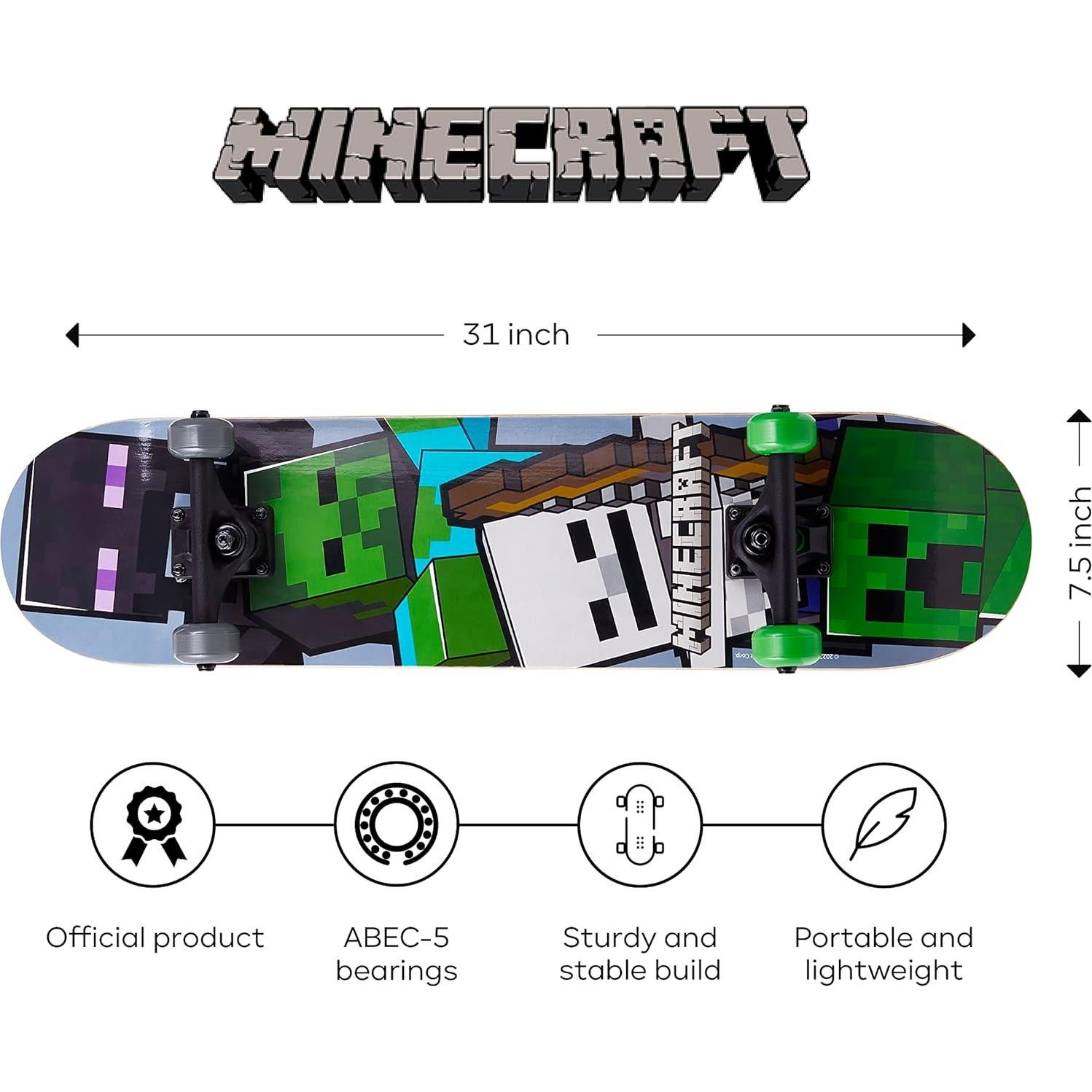 Skateboard Voyager Minecraft 78.74 cm 9 capas Arce