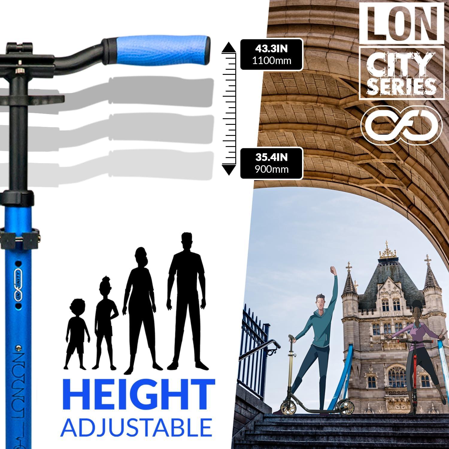 Scooter Plegable Crazy Skates Londres Azul - Ligero y Ajustable