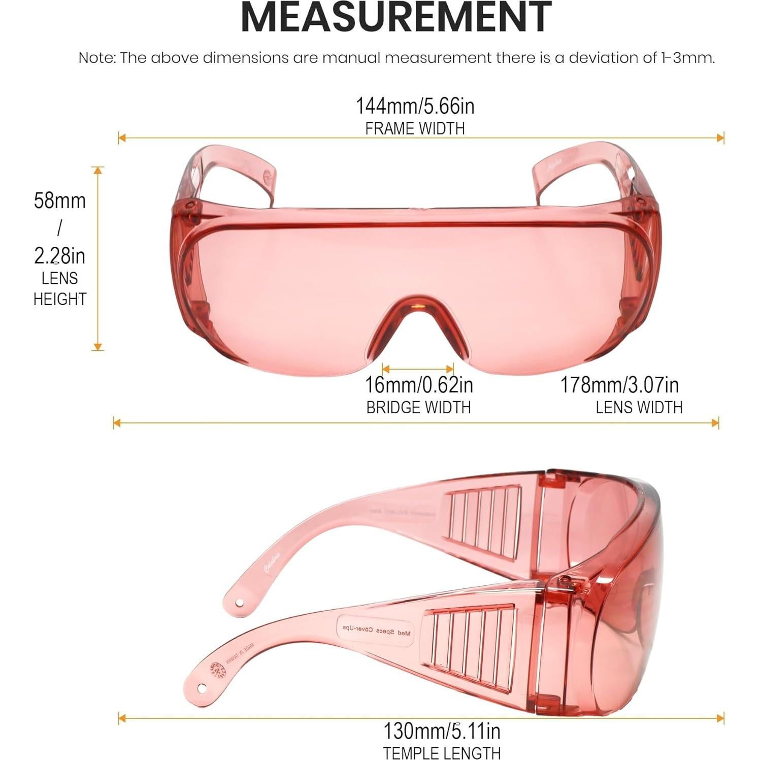 Gafas de Seguridad Calabria 1003 FL-41 Rosadas Antivaho UV