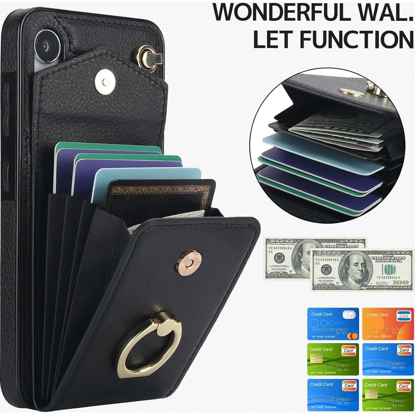 Funda de Cartera Ninki para Samsung Galaxy S24 Plus Negra