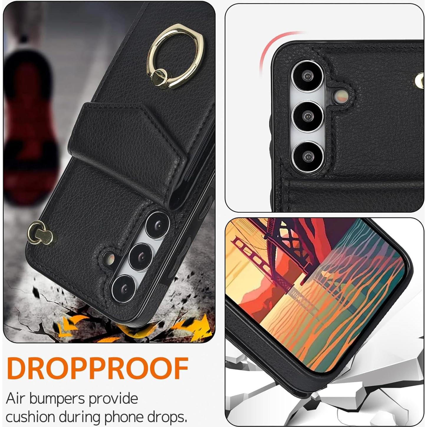 Funda de Cartera Ninki para Samsung Galaxy S24 Plus Negra