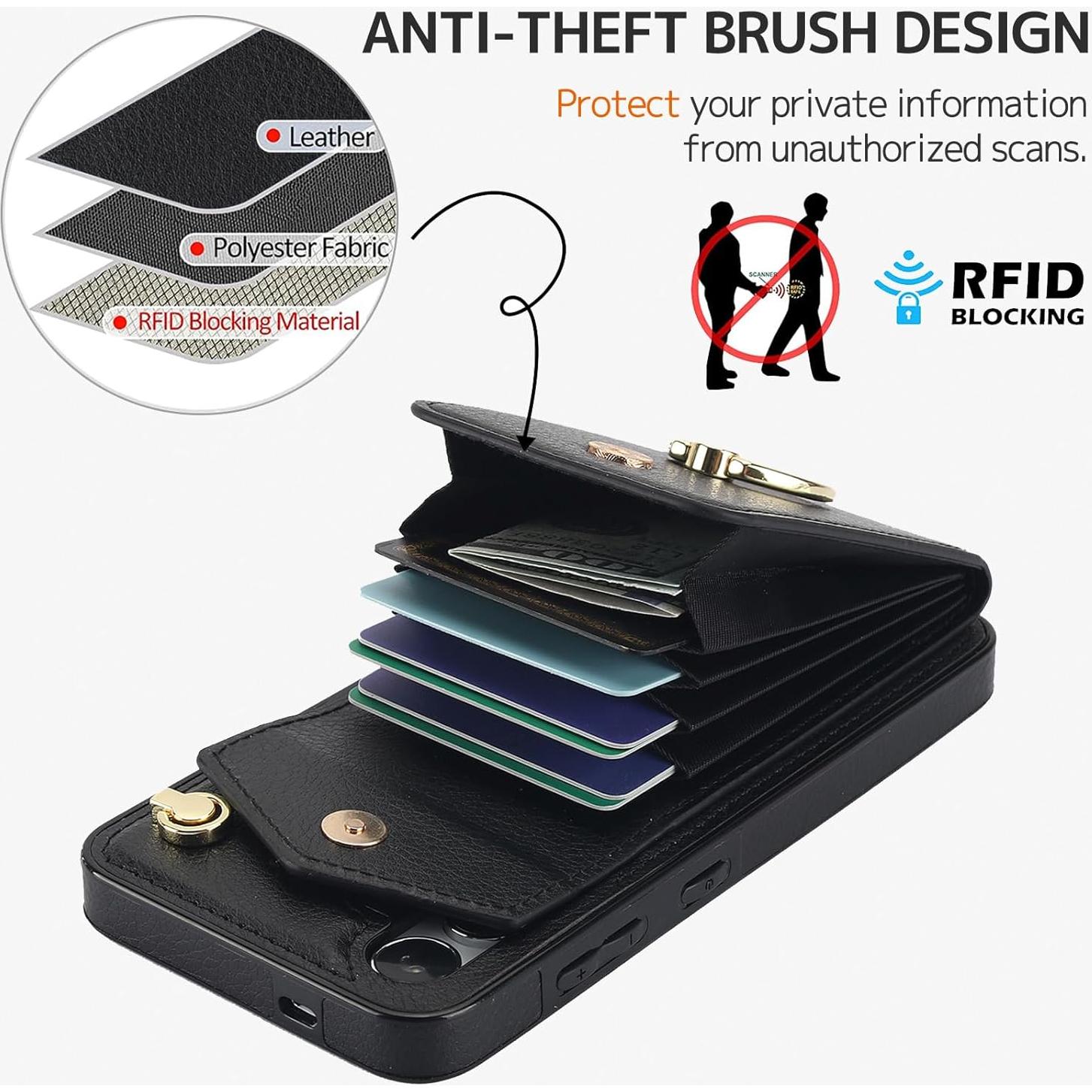 Funda de Cartera Ninki para Samsung Galaxy S24 Plus Negra