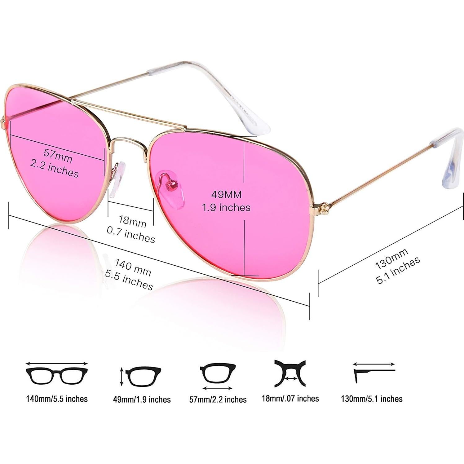 Gafas de sol Aviador SunnyPro Metal UV400 Lentes Tintadas 57mm