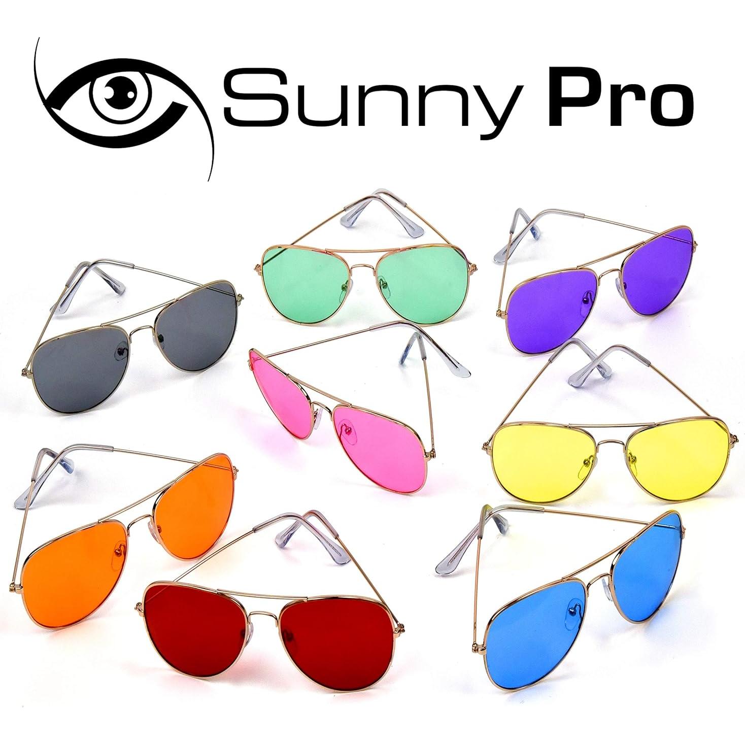 Gafas de sol Aviador SunnyPro Metal UV400 Lentes Tintadas 57mm