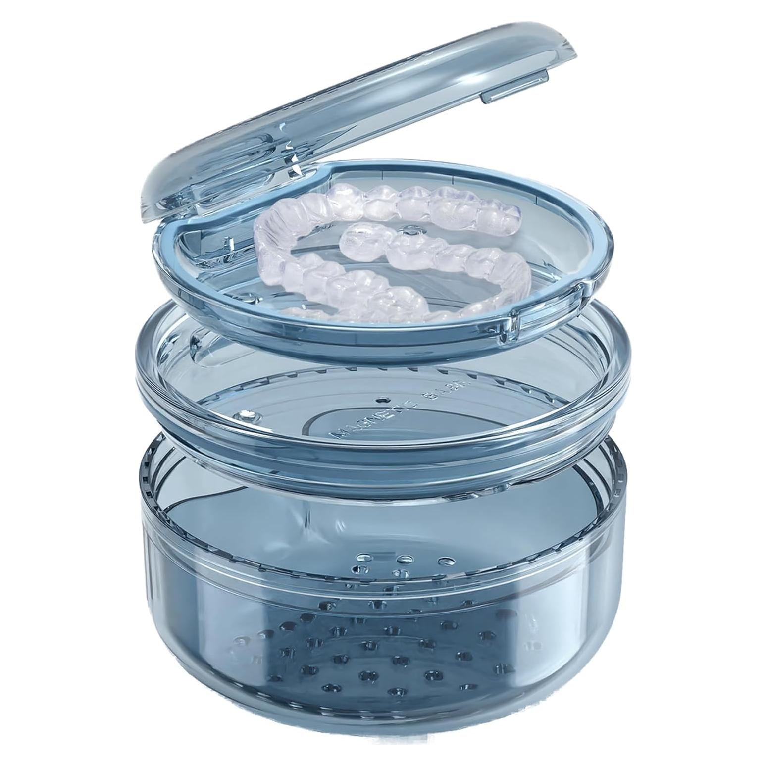 Estuche 2 en 1 para Dentaduras Anlantrade Azul