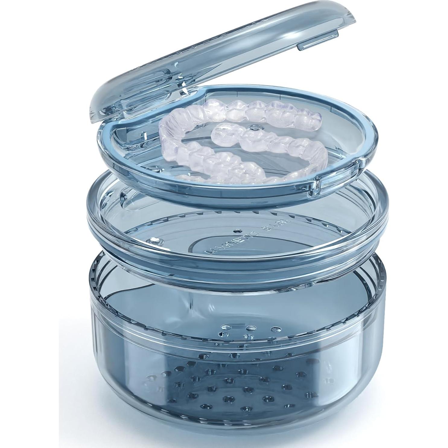 Estuche 2 en 1 para Dentaduras Anlantrade Azul