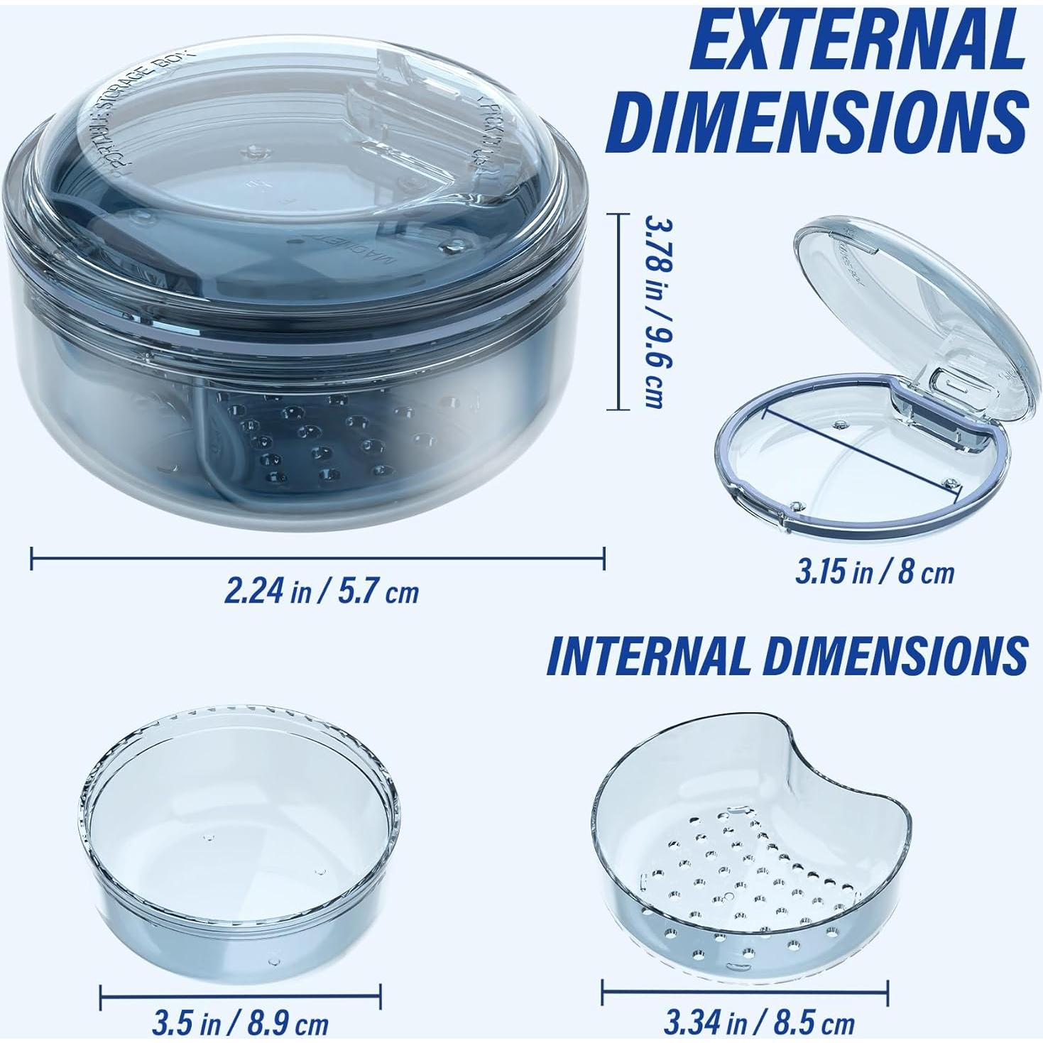 Estuche 2 en 1 para Dentaduras Anlantrade Azul