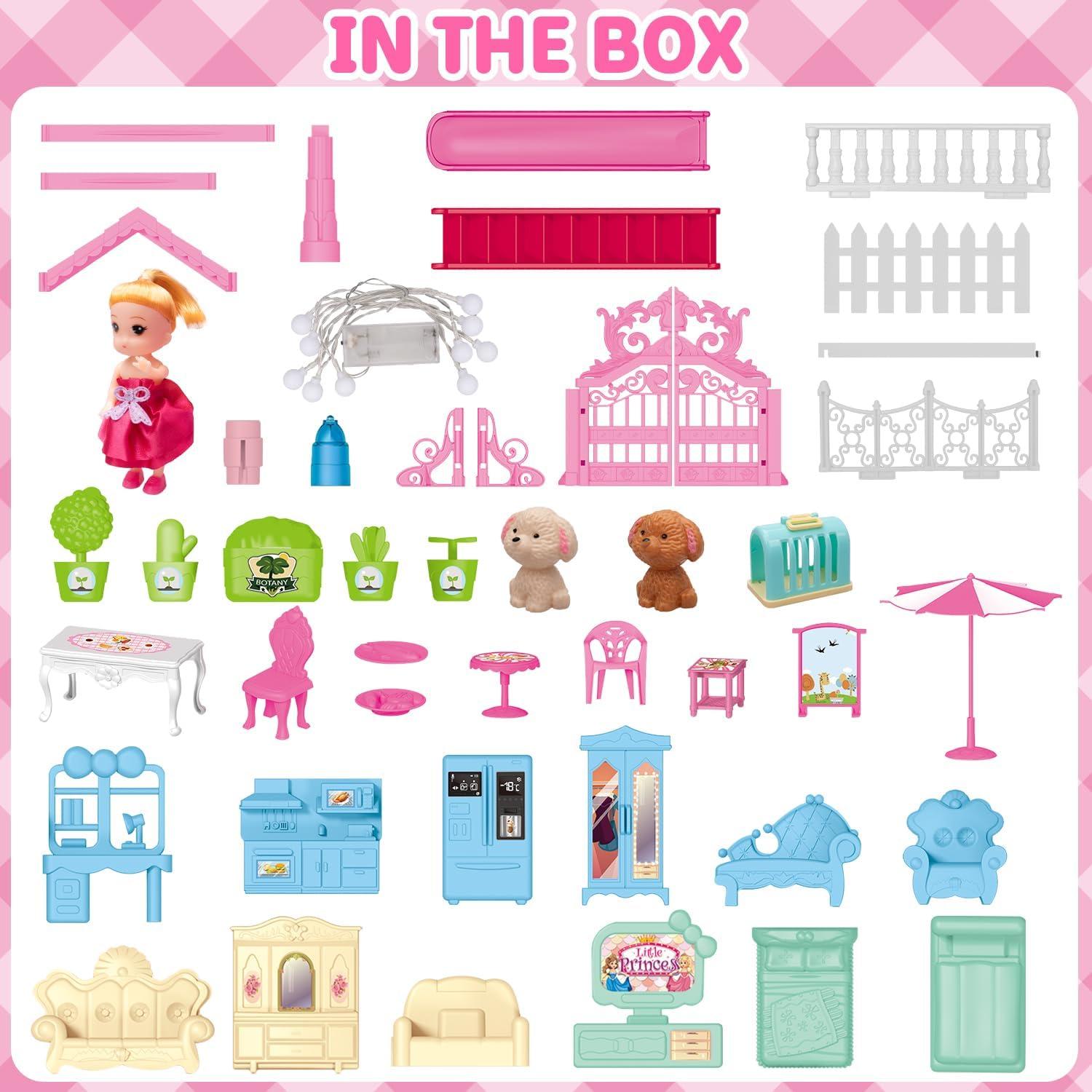 Casa de Muñecas JoyZin 15 Habitaciones 374 Piezas para Niñas