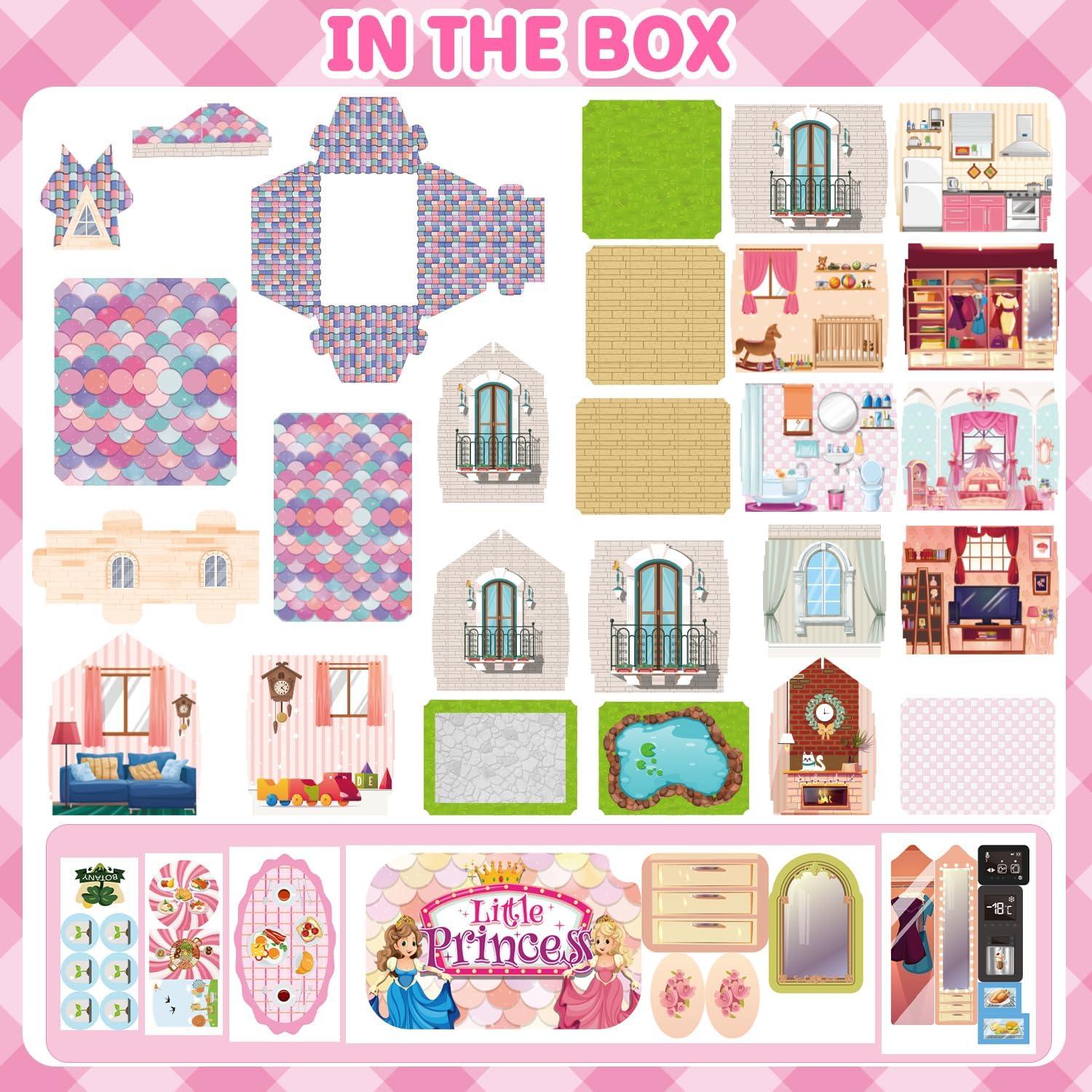 Casa de Muñecas JoyZin 15 Habitaciones 374 Piezas para Niñas