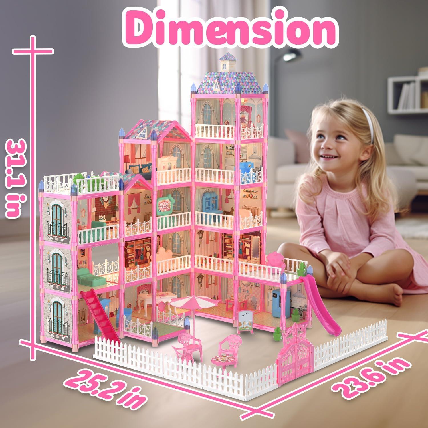 Casa de Muñecas JoyZin 15 Habitaciones 374 Piezas para Niñas