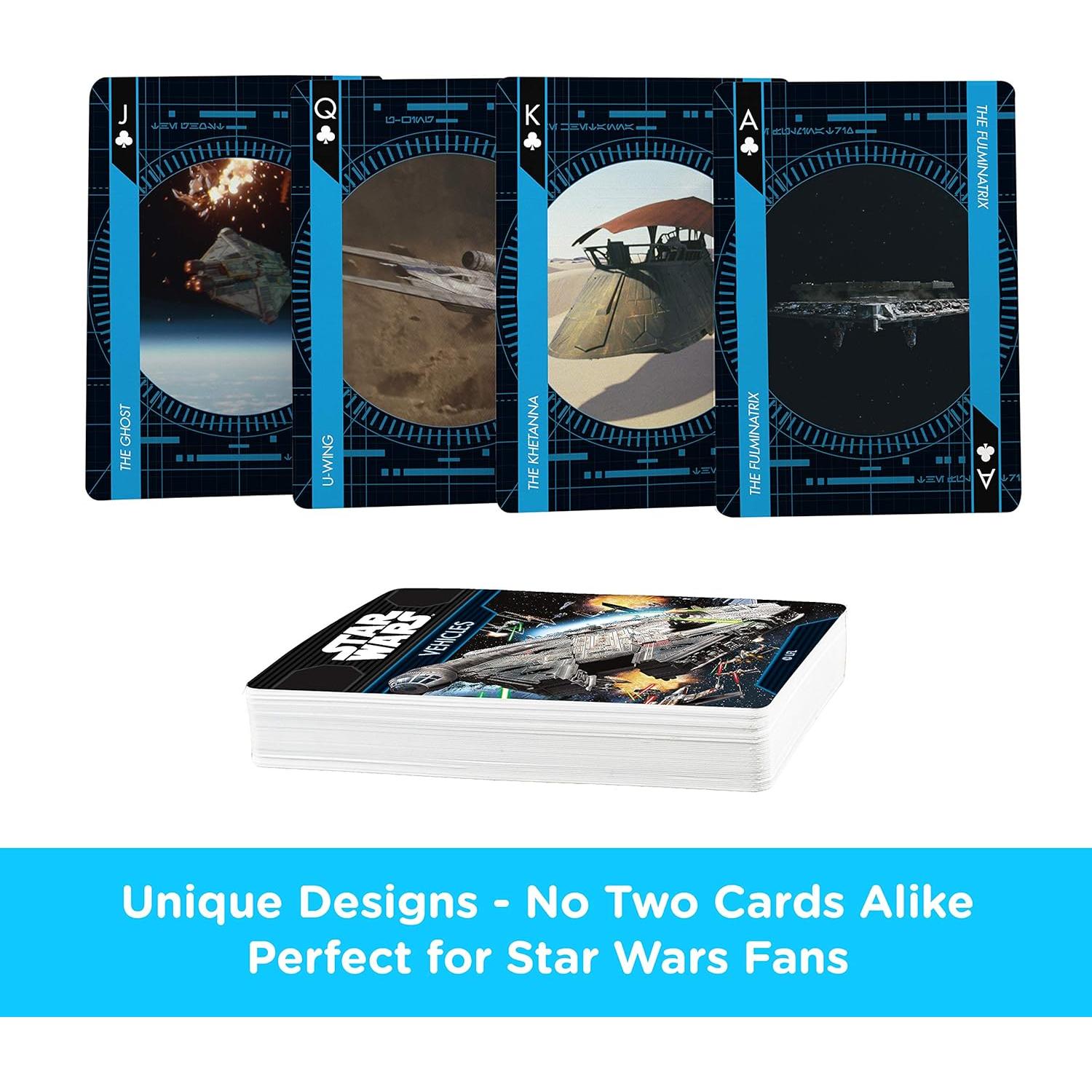 Baraja de Juego Star Wars - Vehículos - AQUARIUS - 54 Cartas