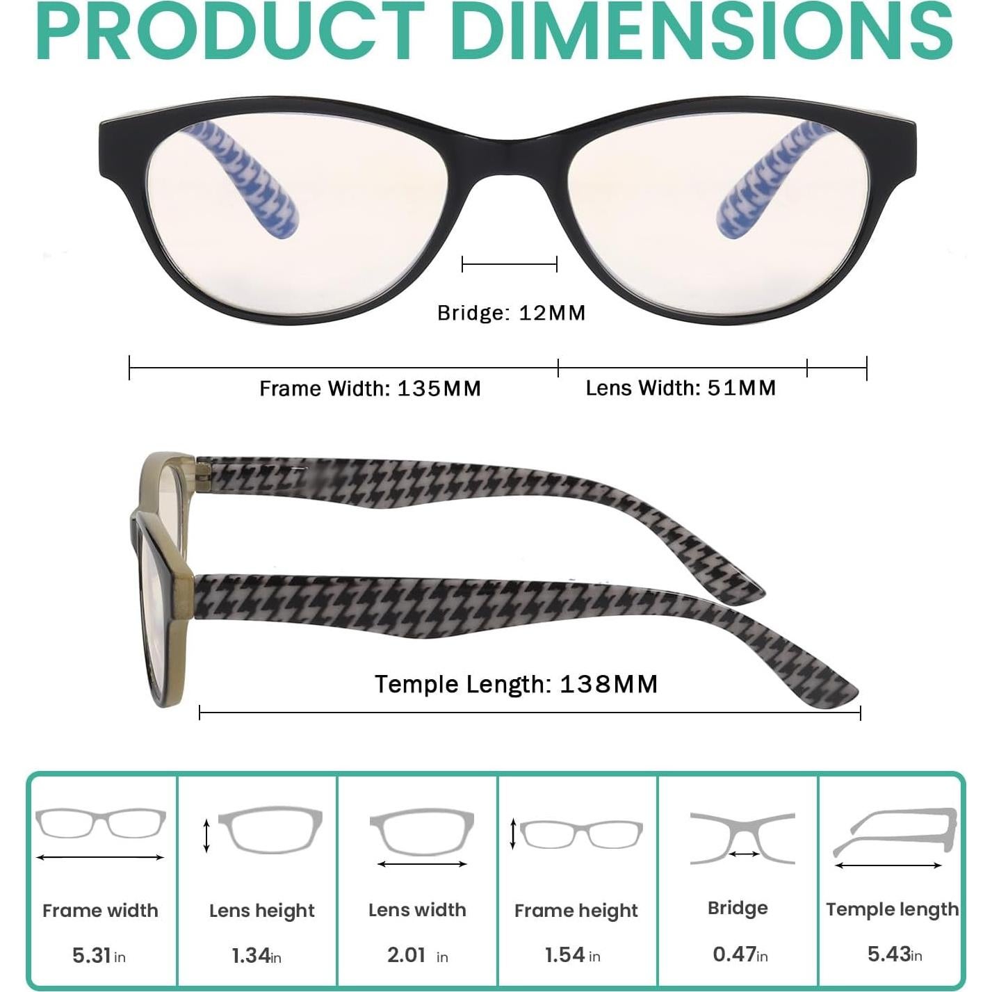 Gafas de Lectura Eyekepper 10 Paquete +2.50 Luz Azul Mujeres