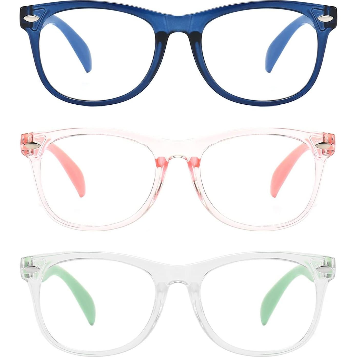 Paquete de 3 gafas Fannygo bloqueadoras luz azul niños