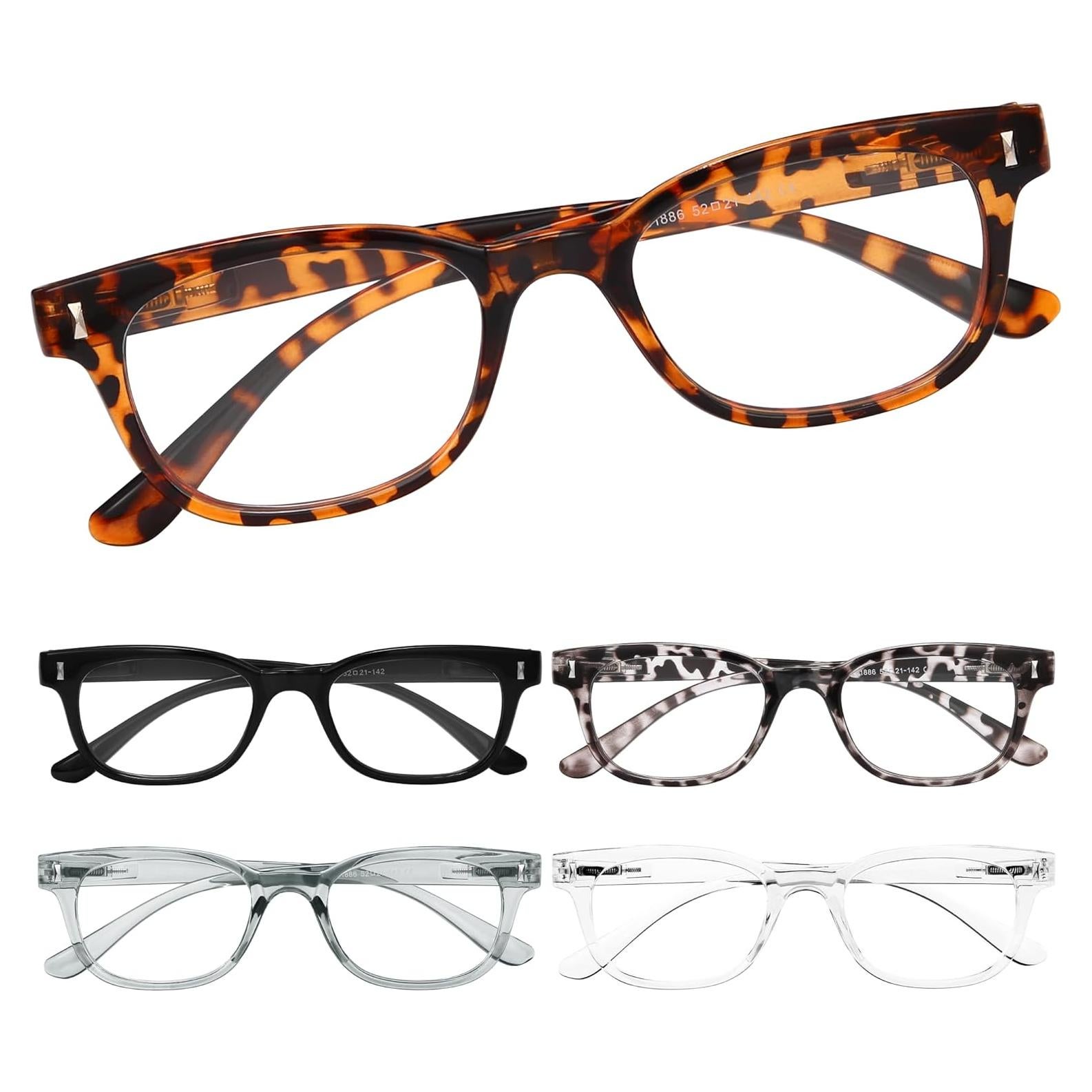 Gafas de Lectura BLS BLUES 5 Paquetes para Mujeres con Filtro UV400