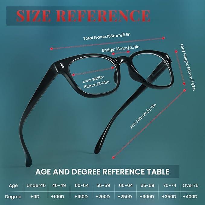 Gafas de Lectura BLS BLUES 5 Paquetes para Mujeres con Filtro UV400