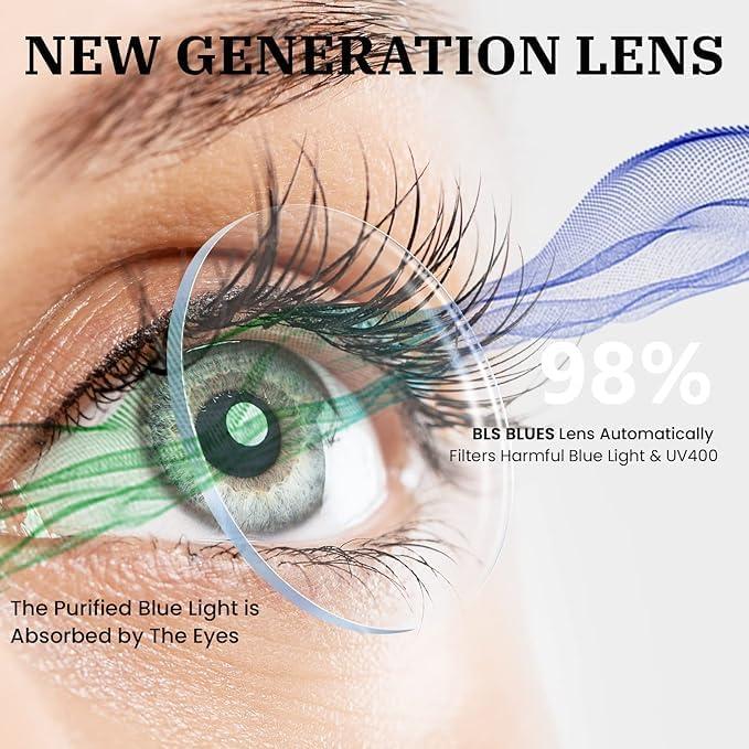 Gafas de Lectura BLS BLUES 5 Paquetes para Mujeres con Filtro UV400