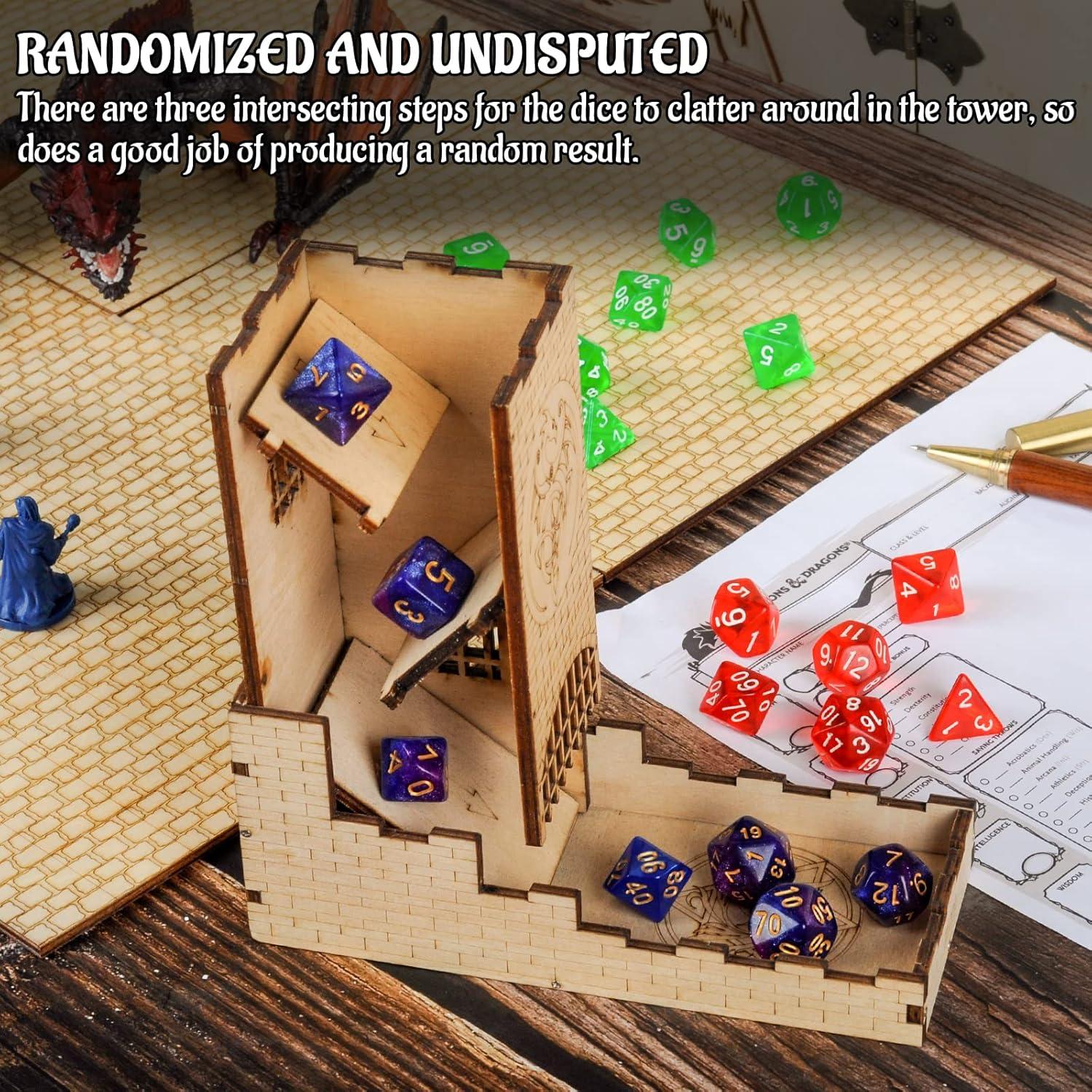 Torre de Dados Castillo CZYY Grabado Dragón 16 cm