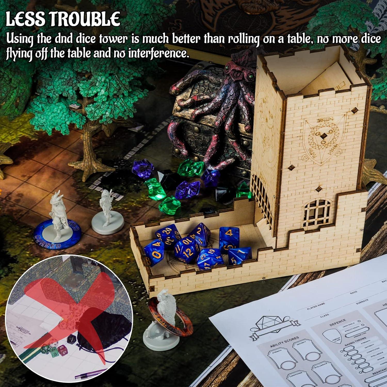 Torre de Dados Castillo CZYY Grabado Dragón 16 cm