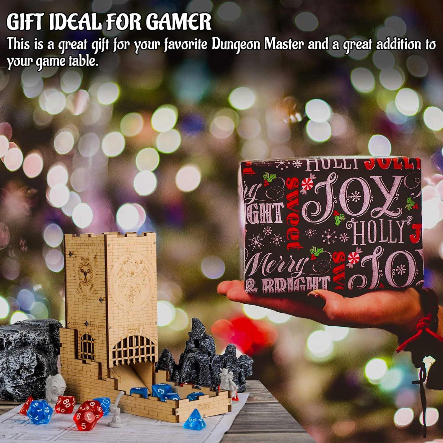 Torre de Dados Castillo CZYY Grabado Dragón 16 cm