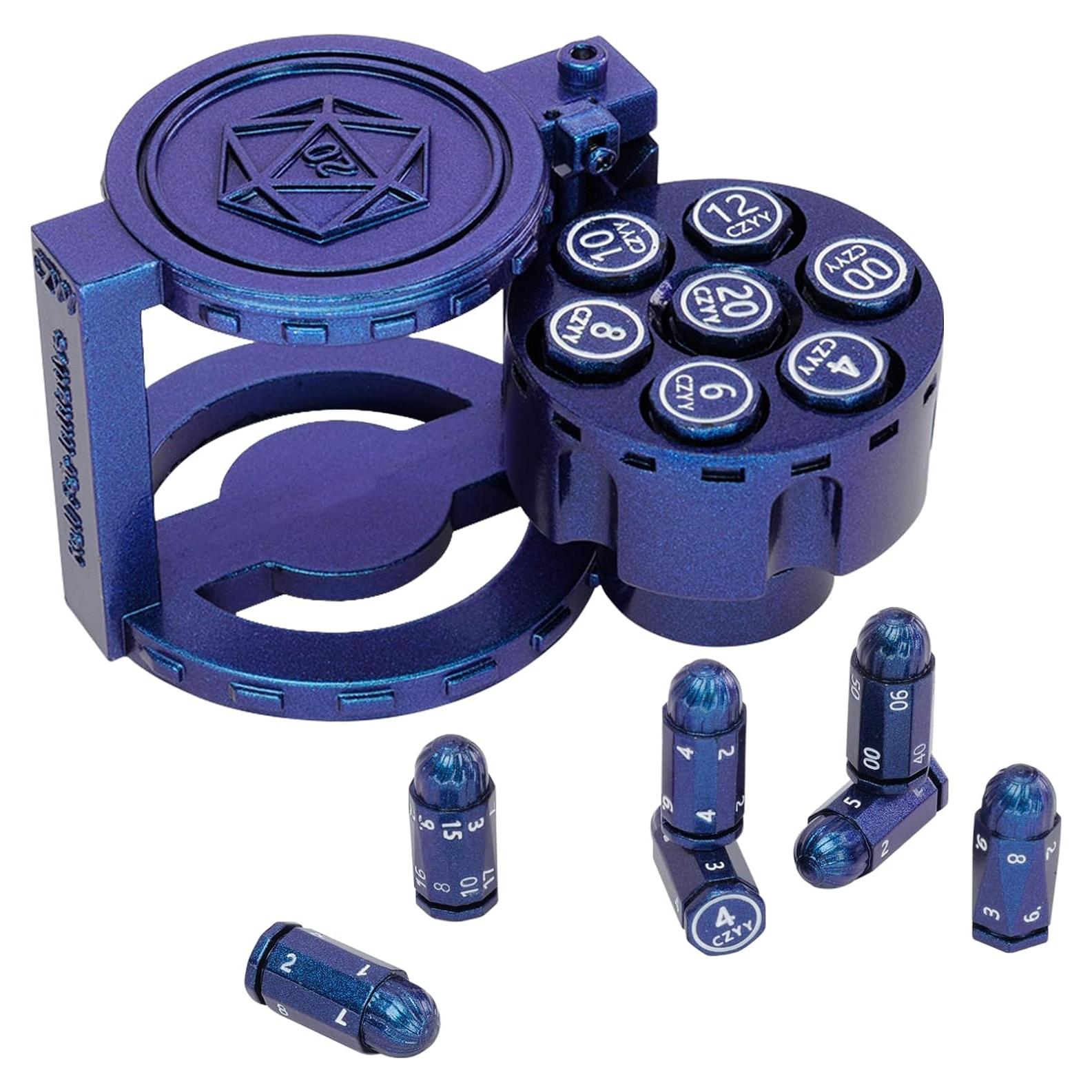 Conjunto de Dados Poliedricos CZYY 7 Piezas Azul