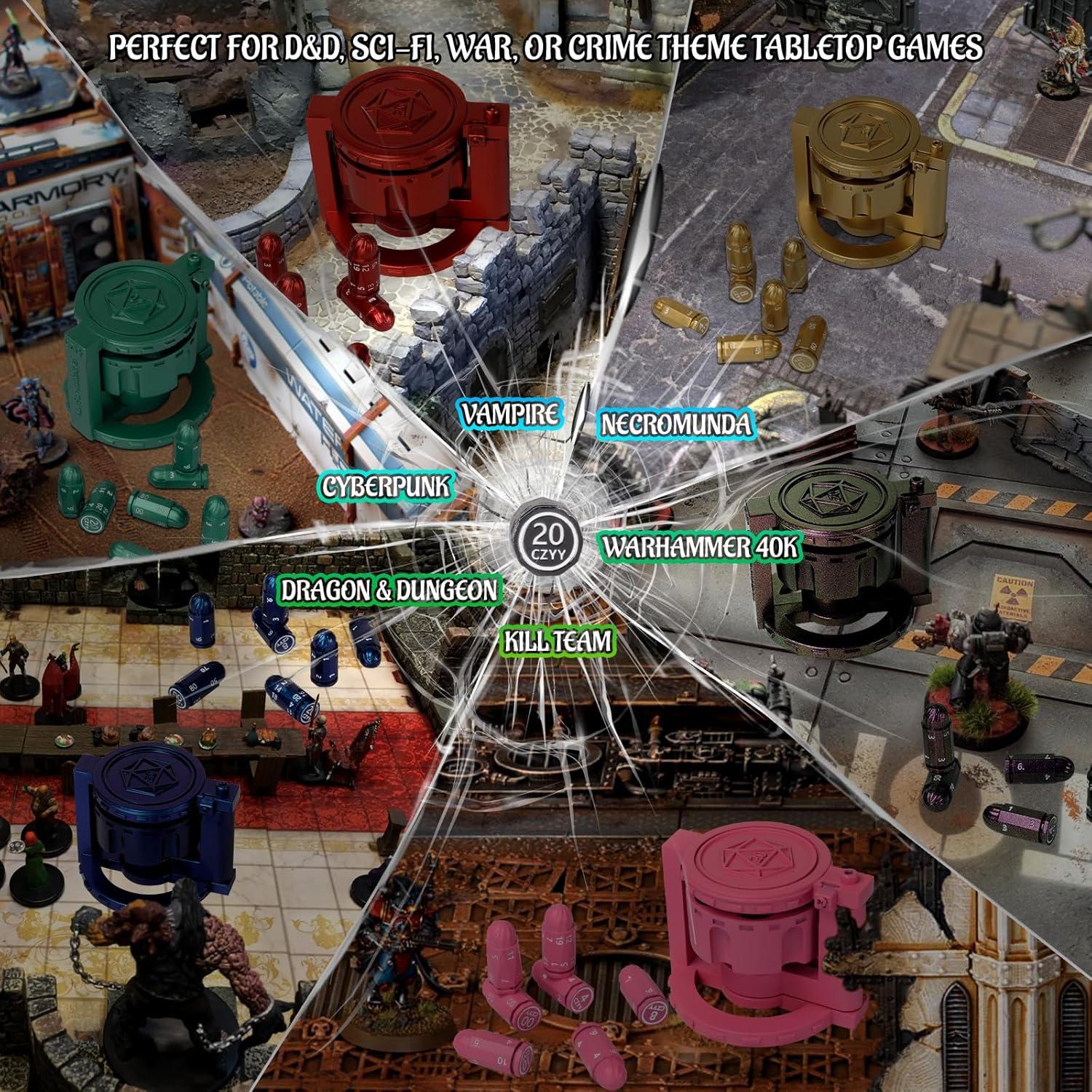 Conjunto de Dados Poliedricos CZYY 7 Piezas Azul