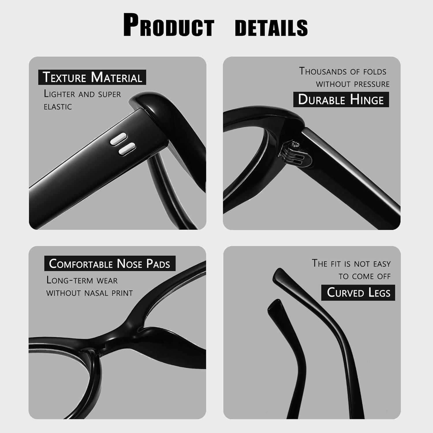 Gafas de luz azul ovaladas KURSAN unisex UV400 estilo 90s