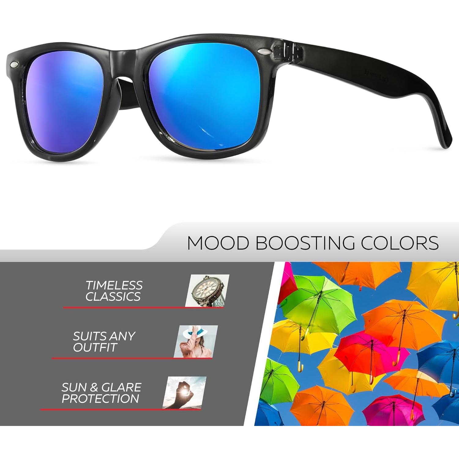 Gafas de sol retro Rewind translúcidas UV400 para hombres y mujeres