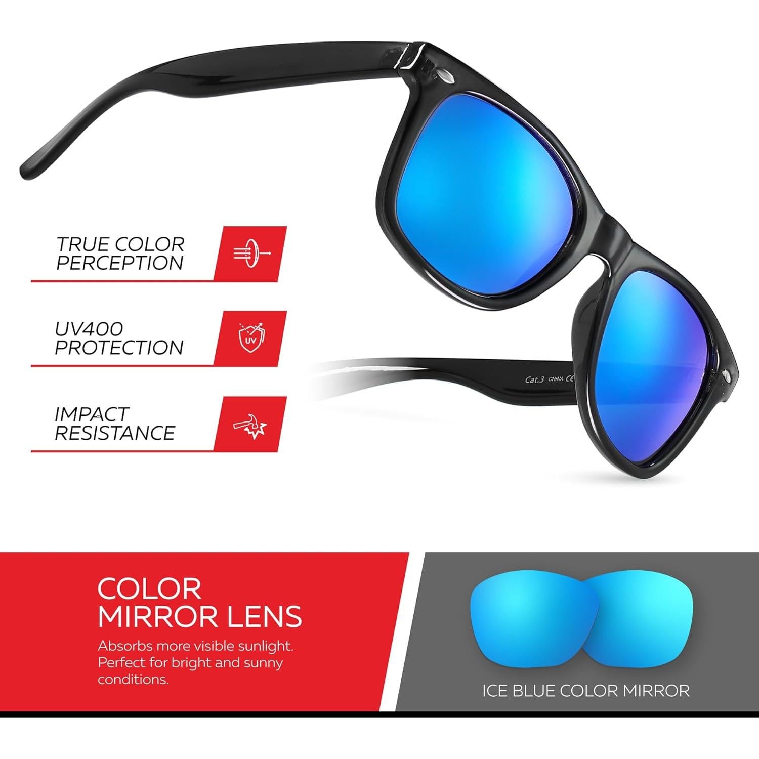 Gafas de sol retro Rewind translúcidas UV400 para hombres y mujeres