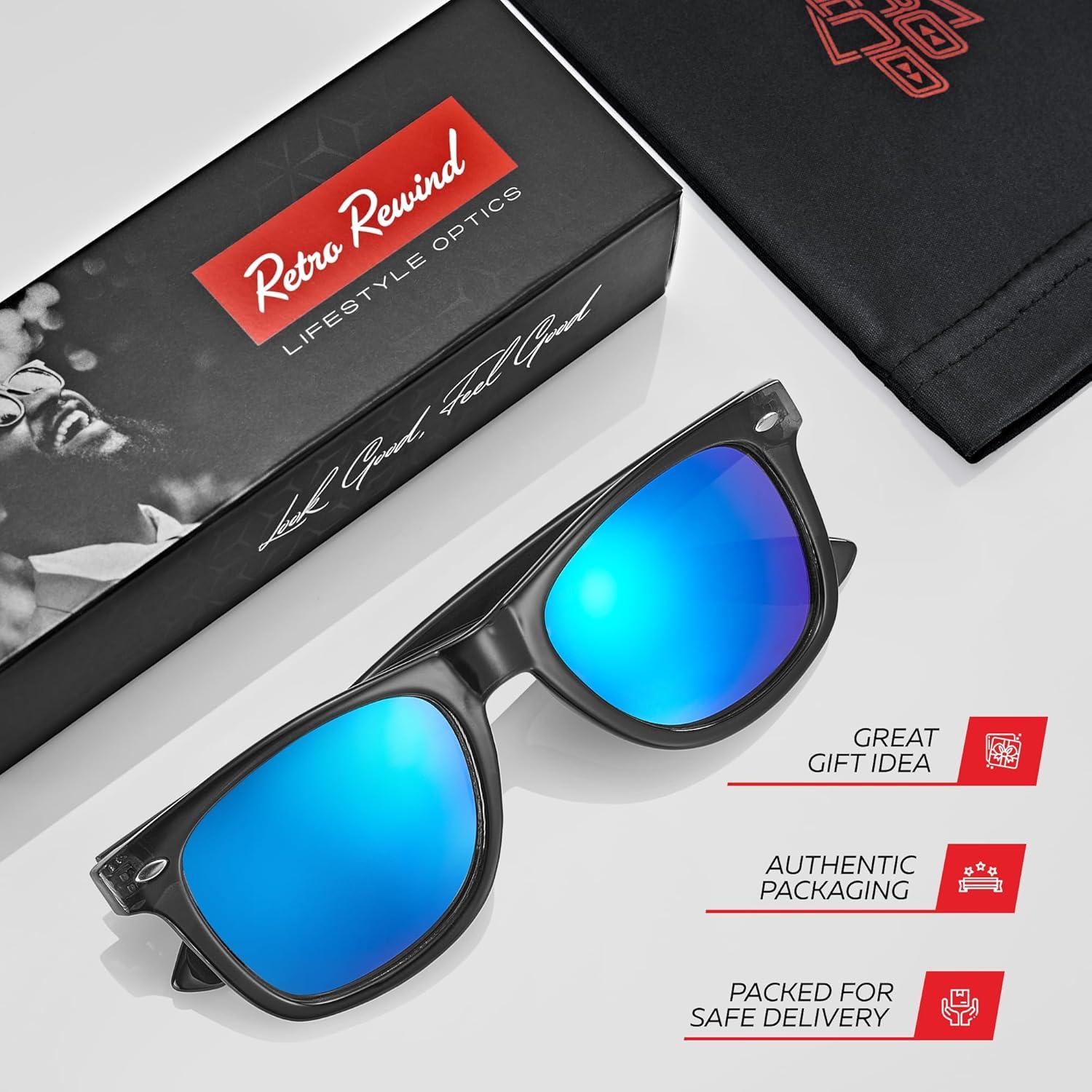 Gafas de sol retro Rewind translúcidas UV400 para hombres y mujeres