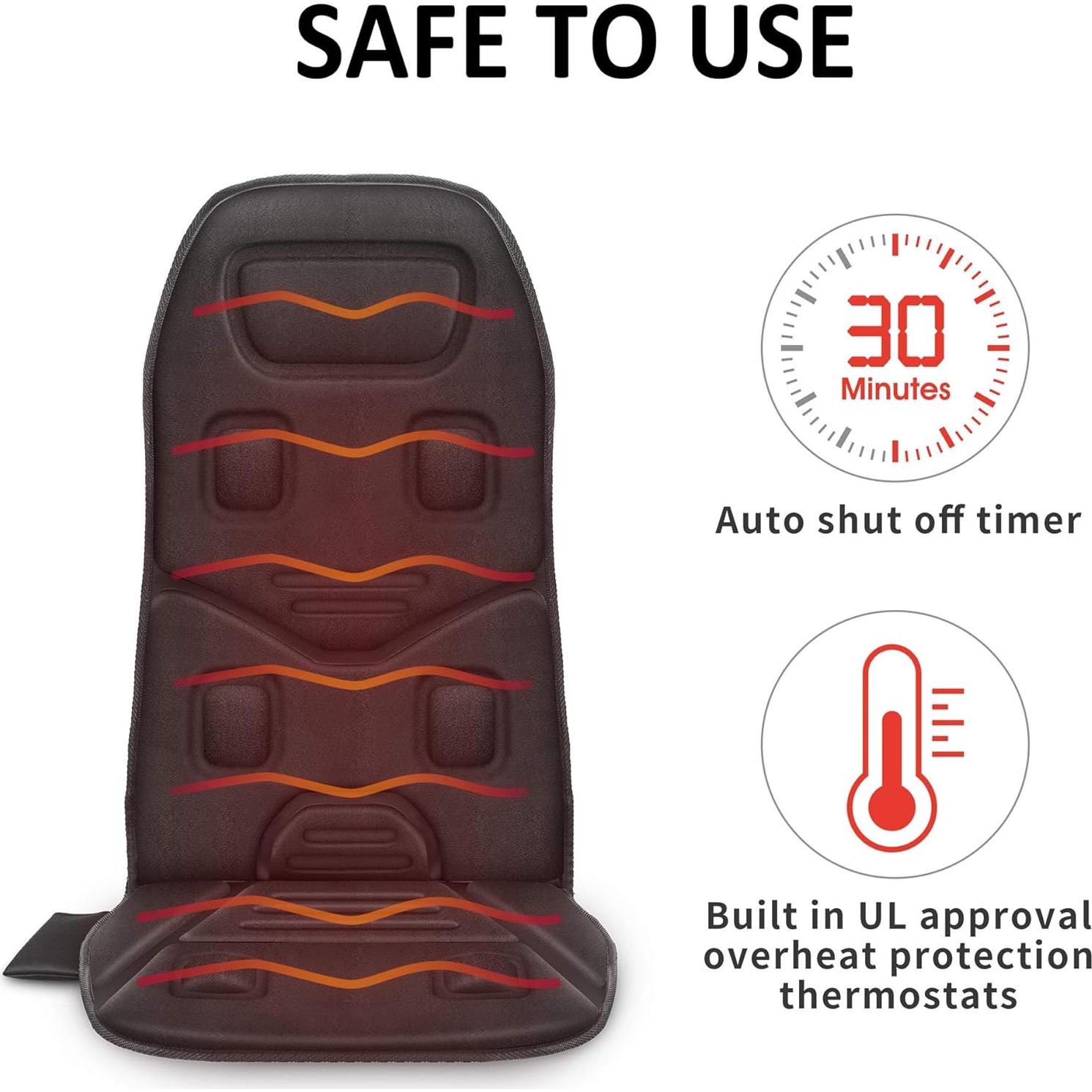 Cojín de Masaje COMFIER CF-2206 con Calor y Vibración