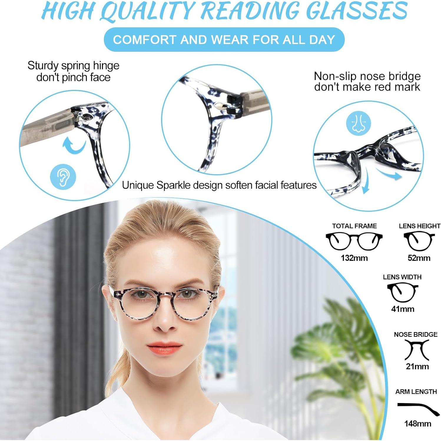 Gafas de lectura OCCI CHIARI con luz azul 1.0x para mujeres