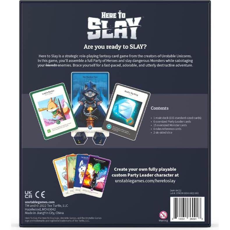 Juego de Rol Aquí Para Matar - TeeTurtle - 2-6 Jugadores